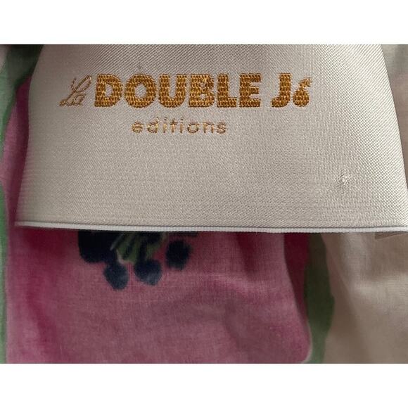 B53 La DoubleJ Off Shoulder Floral Cropped Top Blouse Womens Large Boho Resort - Picture 7 of 7